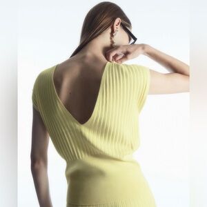 COS Pleated Knitted Low Back Sweater